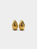 Pendientes Gota Riscada - Acero Inoxidable