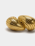 Pendientes Gota Riscada - Acero Inoxidable