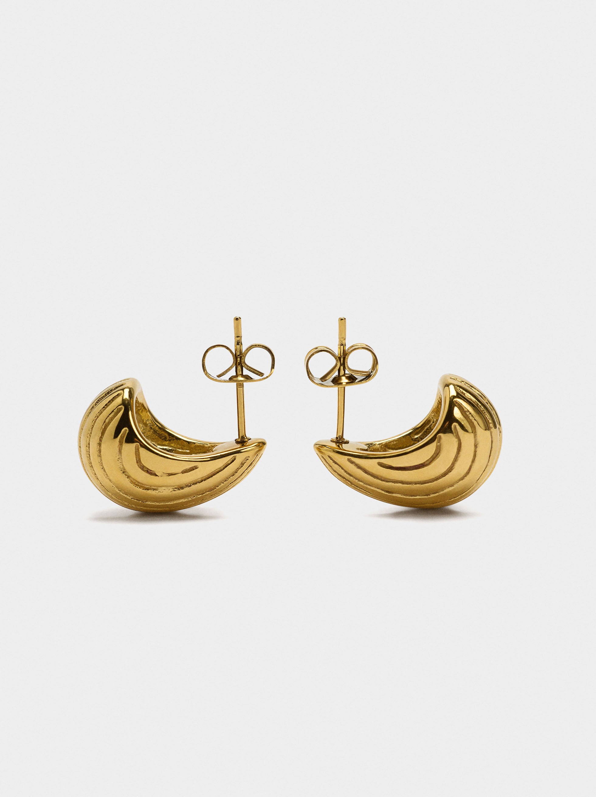 Pendientes Gota Riscada - Acero Inoxidable