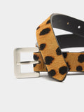 Cinturón De Piel Con Estampado Animal