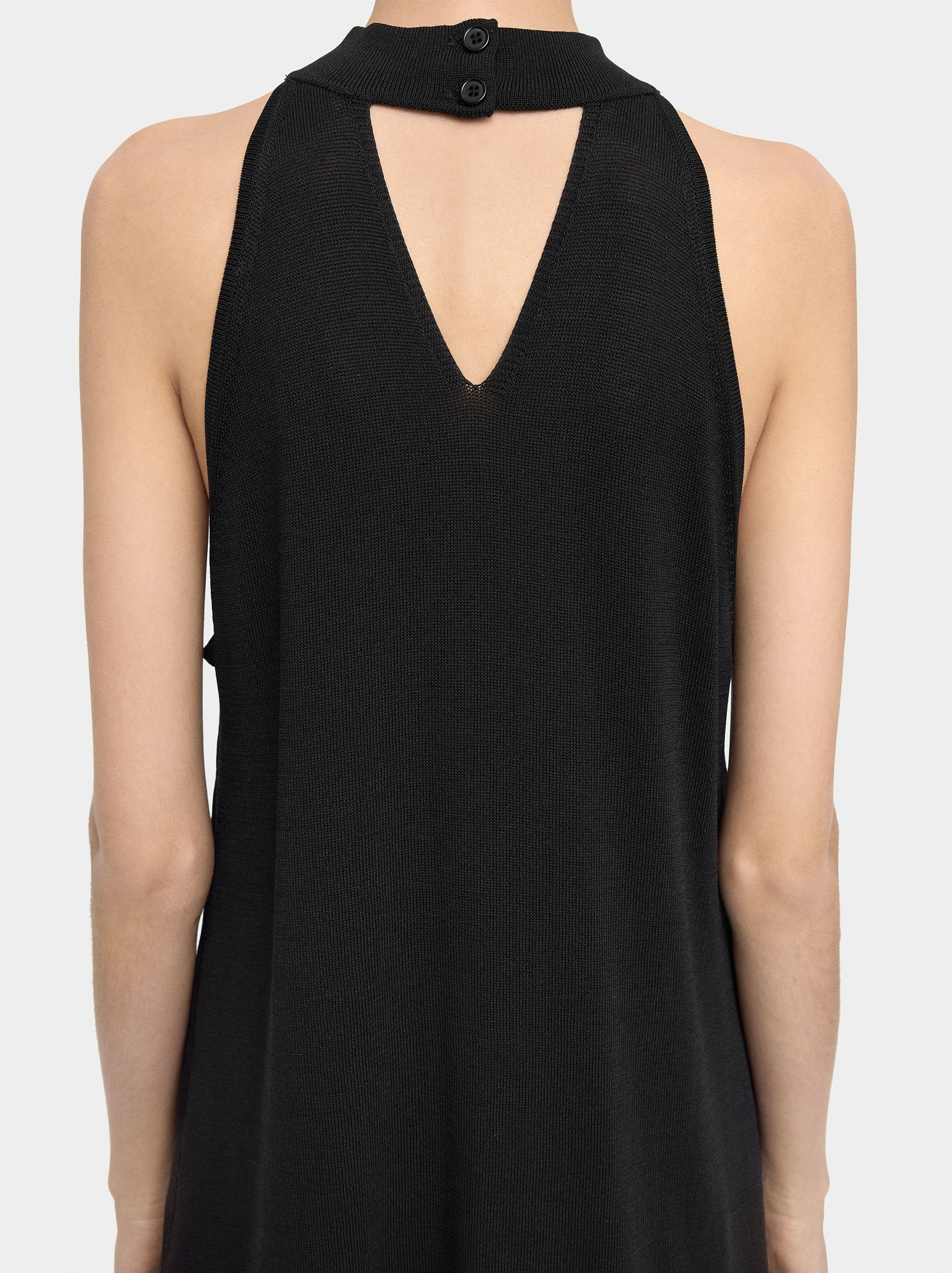 Vestido De Punto Asimétrico