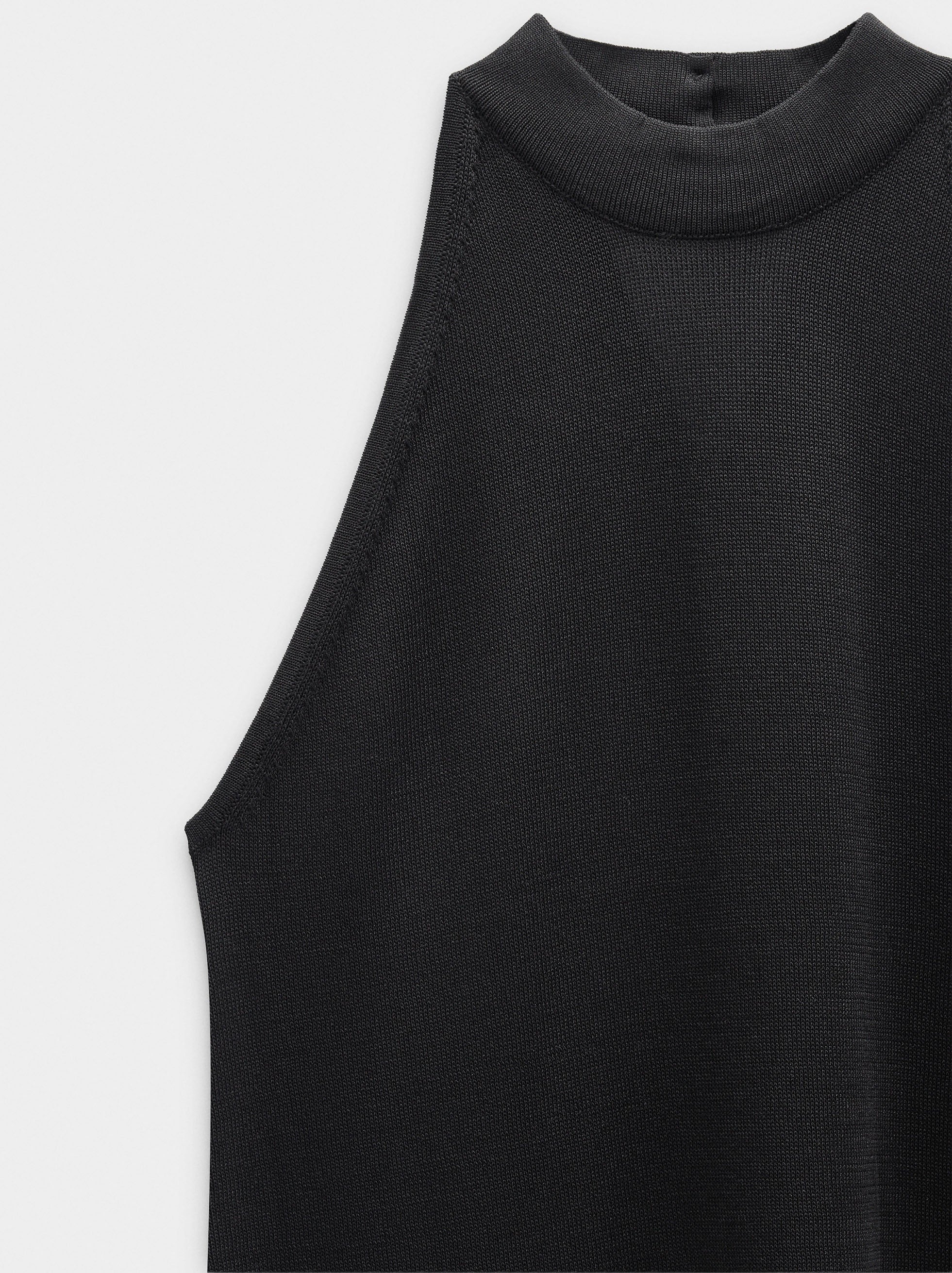 Vestido De Punto Asimétrico