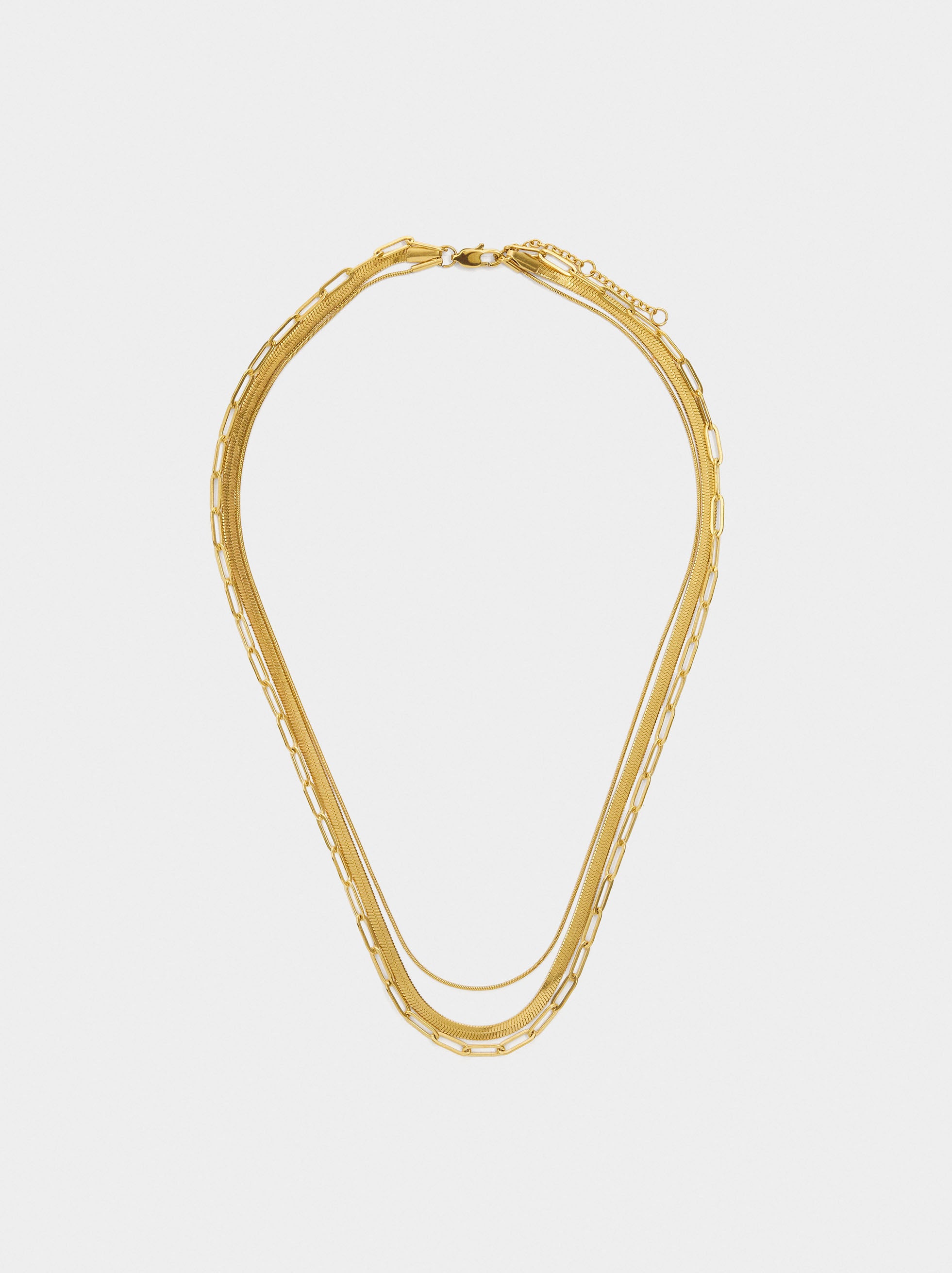 Set De Collares Largos - Acero Inoxidable