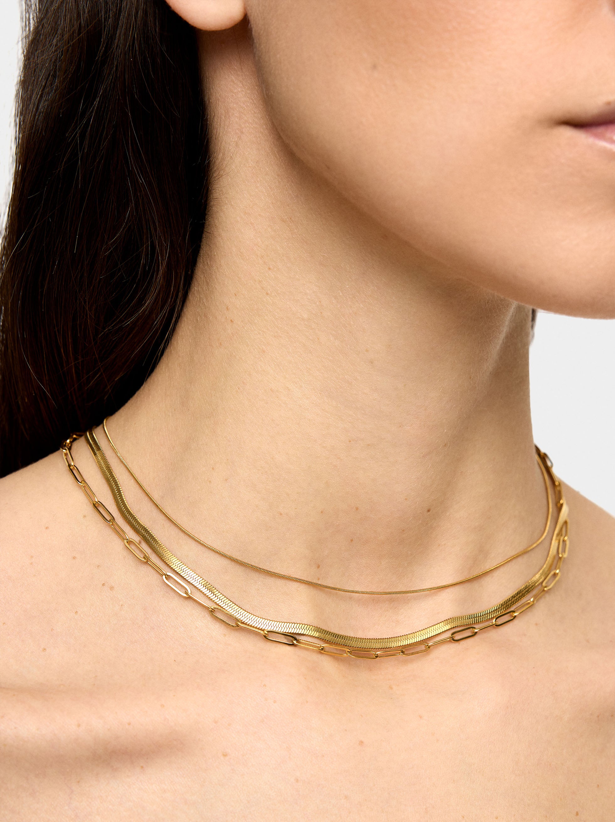 Set De Collares Largos - Acero Inoxidable