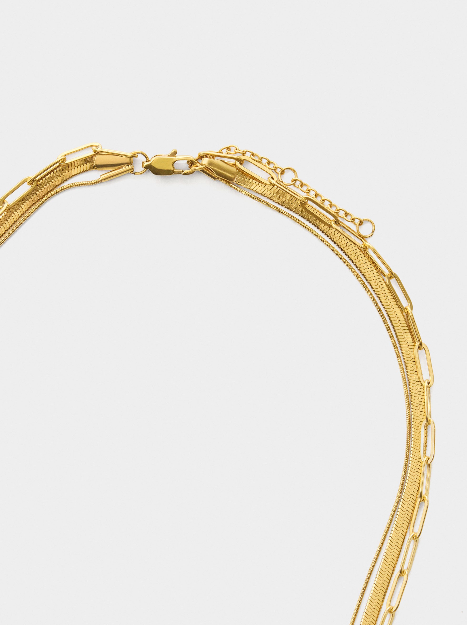 Set De Collares Largos - Acero Inoxidable