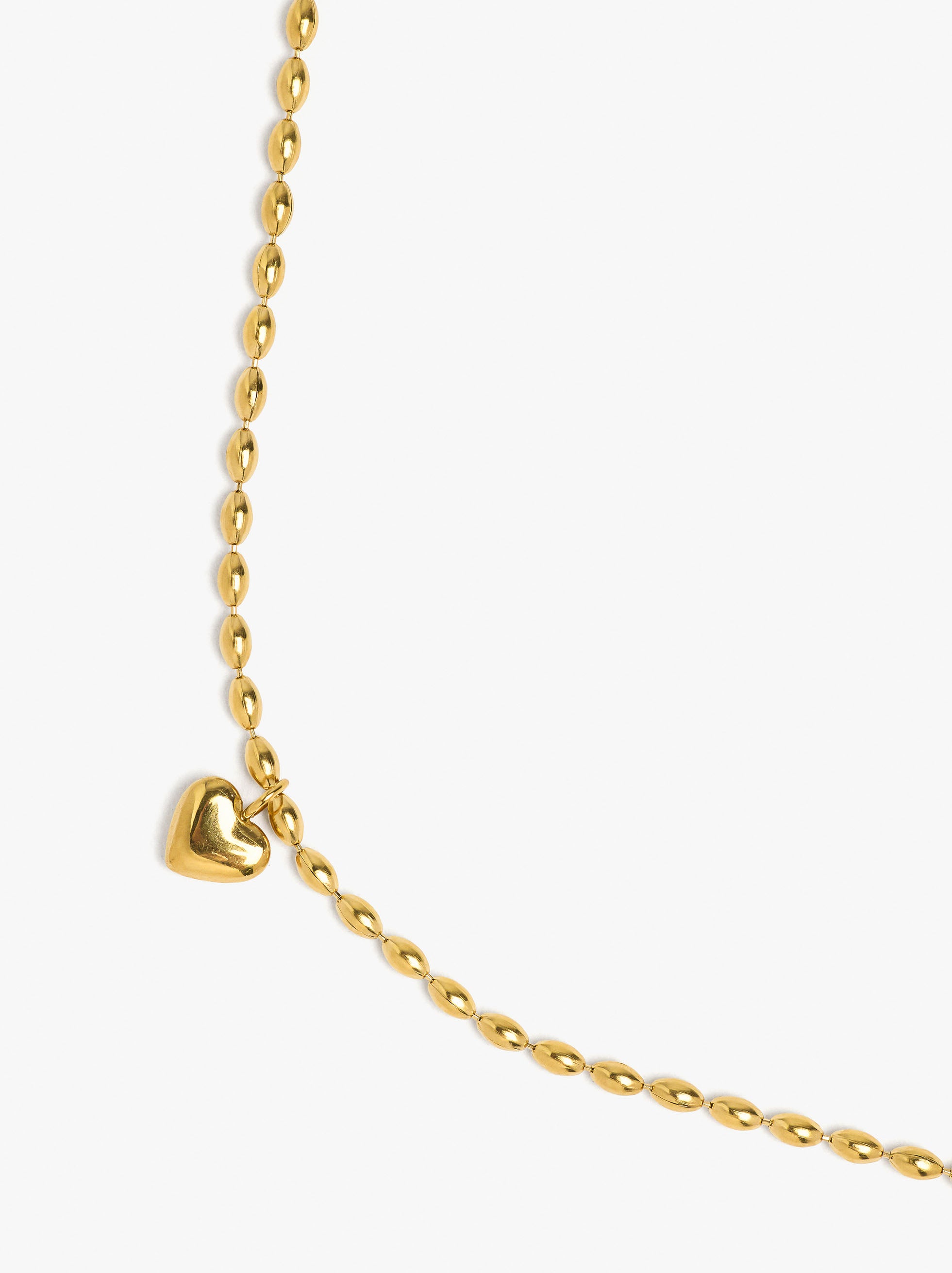 Pulsera Bicolor Colgante De Corazón - Acero Inoxidable