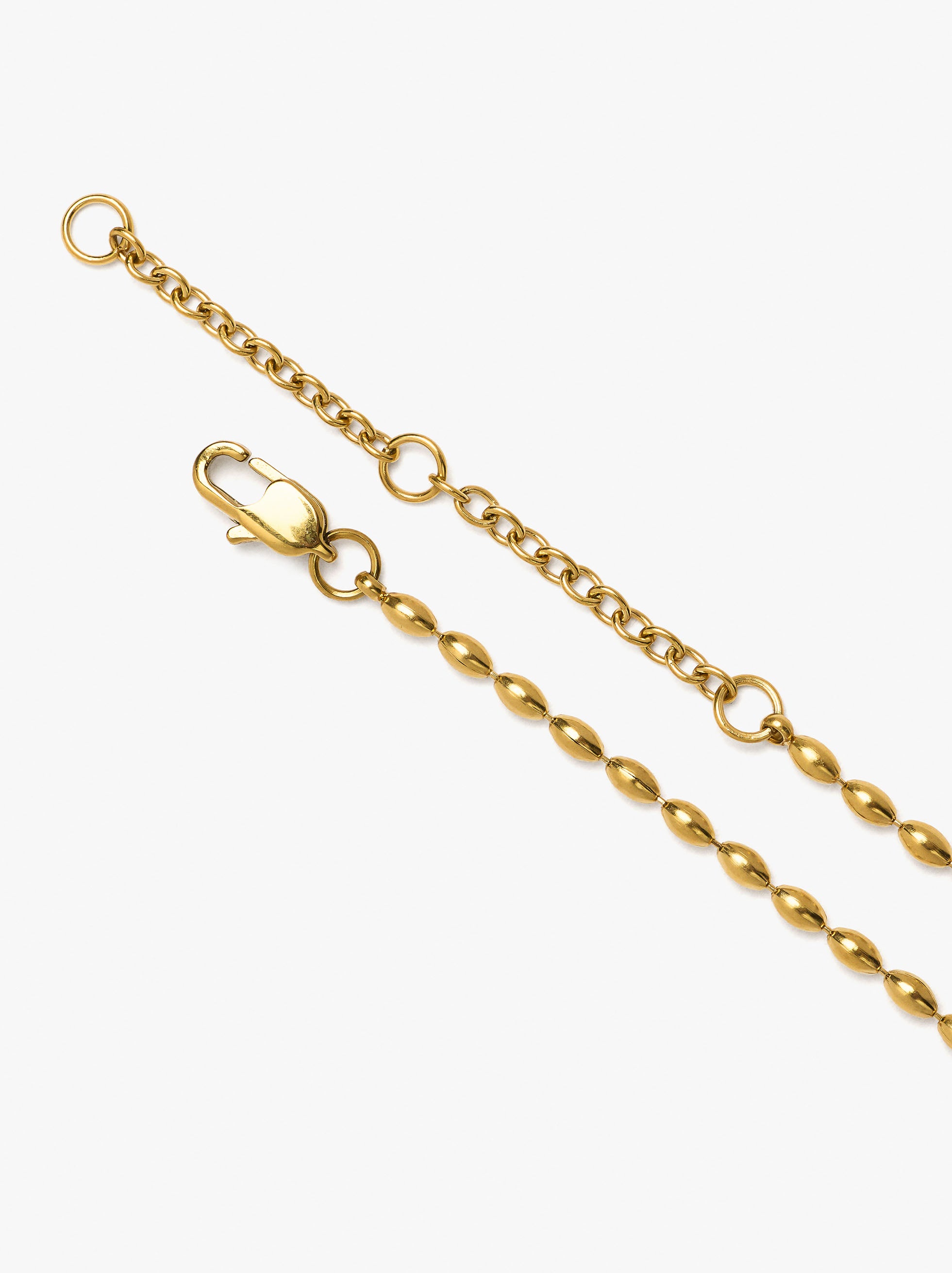 Pulsera Bicolor Colgante De Corazón - Acero Inoxidable