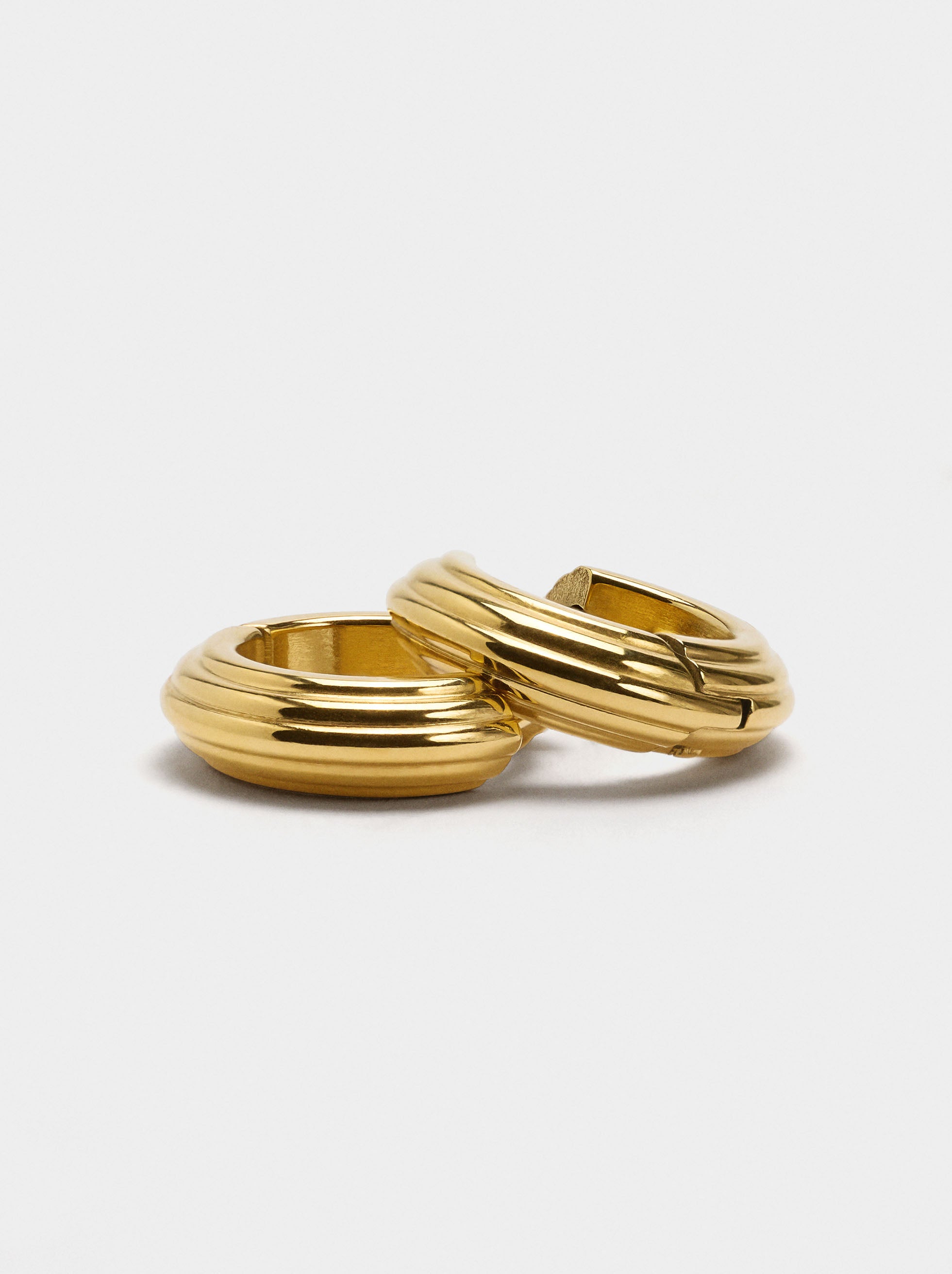 Aros Rayados Con Relieve - Acero Inoxidable