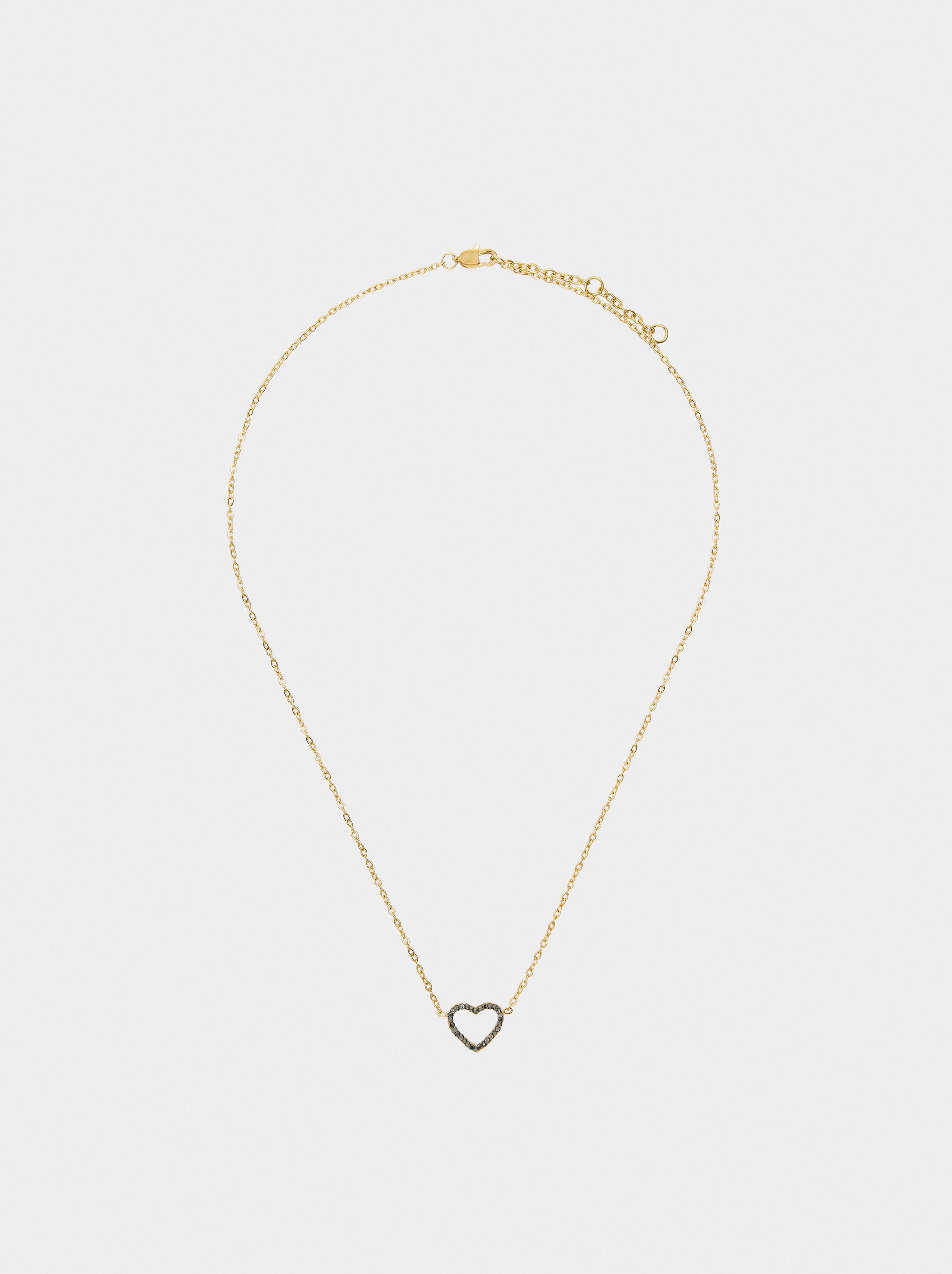 Collar Con Colgante De Corazón - Acero Inoxidable