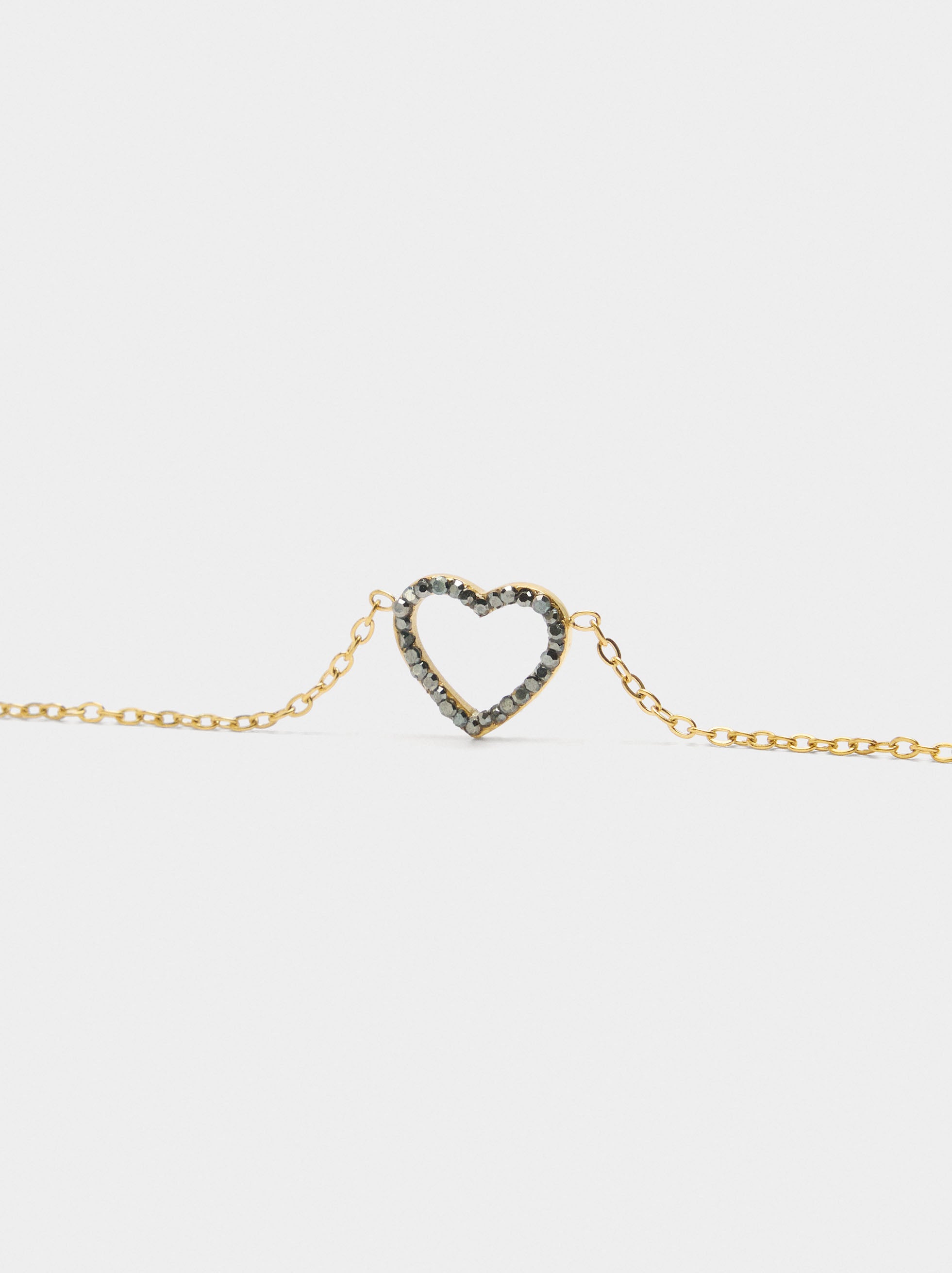 Collar Con Colgante De Corazón - Acero Inoxidable
