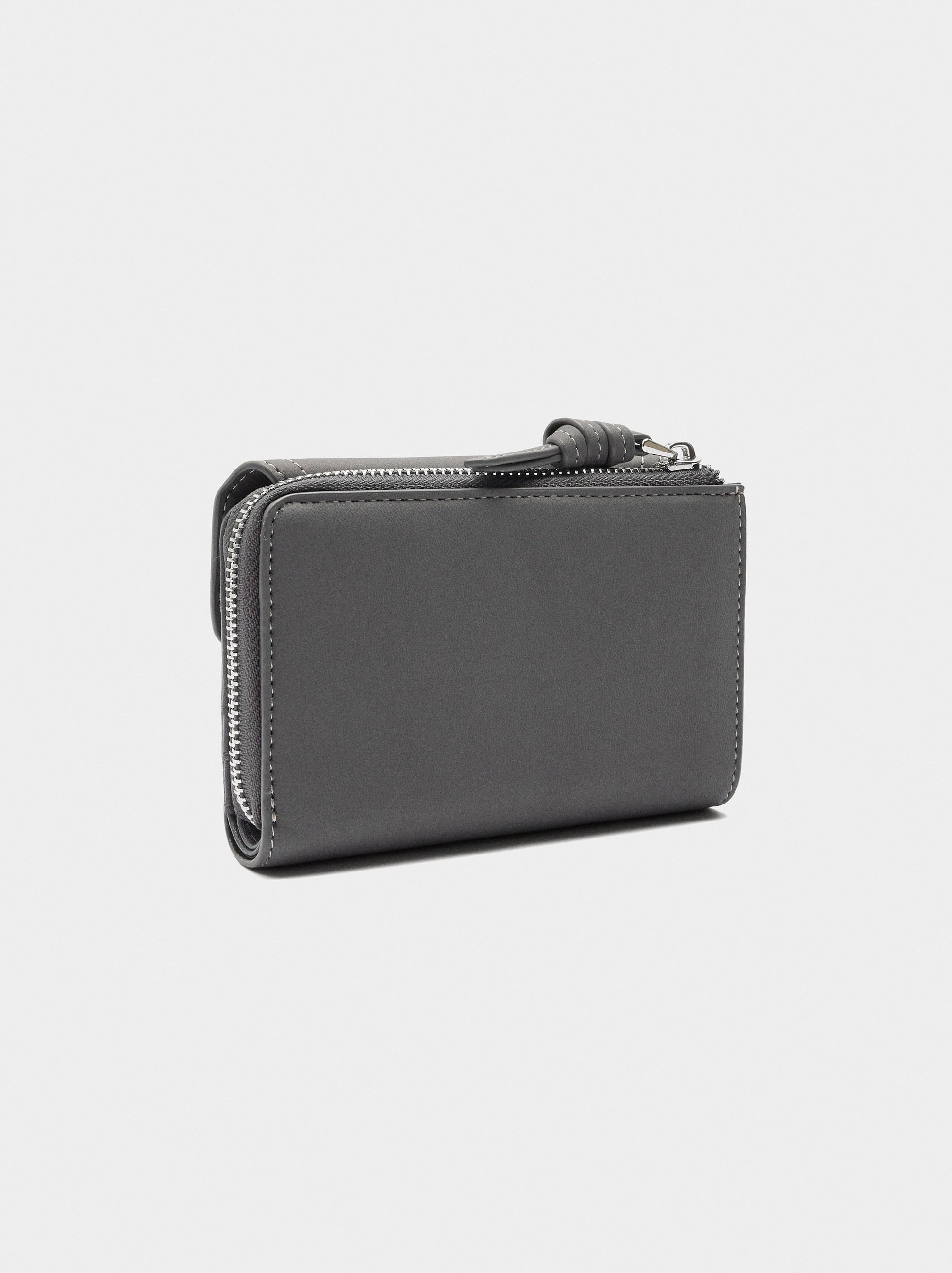 Cartera Lisa Con Solapa