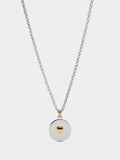 Collar Medalla Bicolor Corazón - Acero Inoxidable