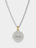 Collar Medalla Bicolor Corazón - Acero Inoxidable