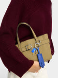 Bolso Tote Con Cinturón Y Colgante