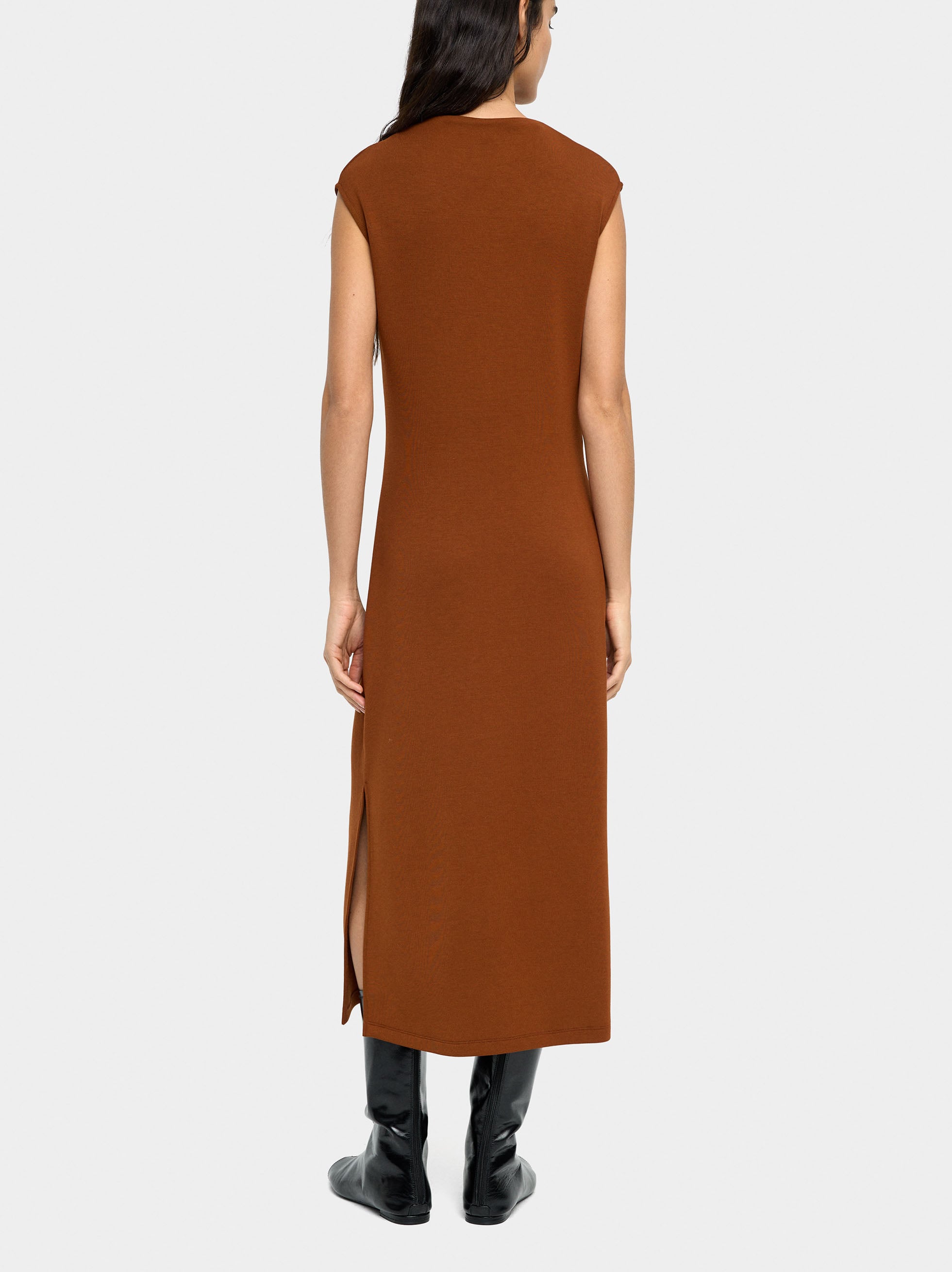 Vestido Midi Con Drapeado