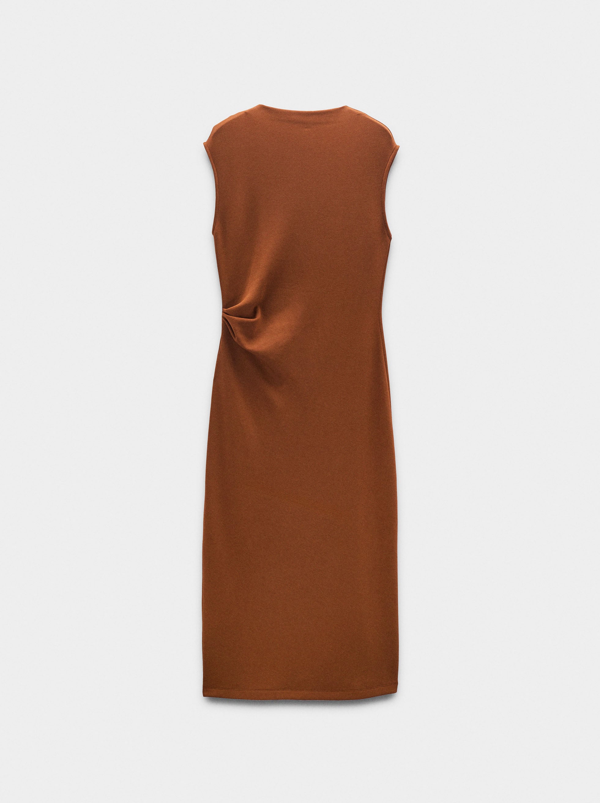 Vestido Midi Con Drapeado