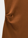 Vestido Midi Con Drapeado