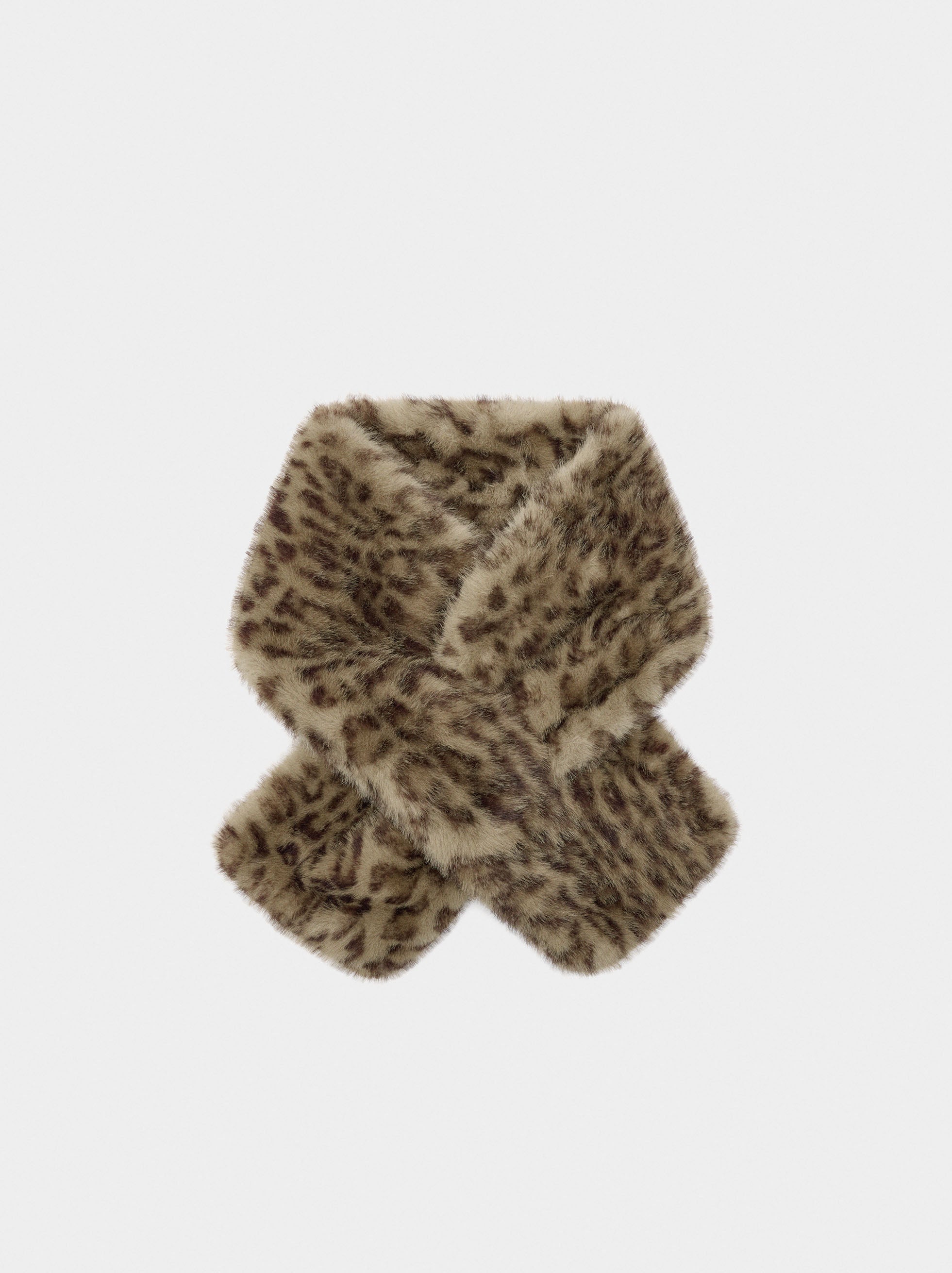Estola Efecto Pelo Estampado De Leopardo