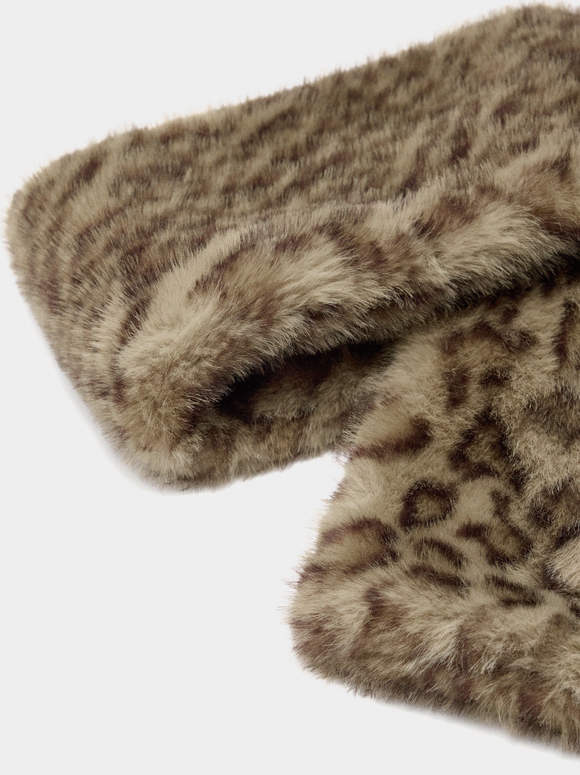 Estola Efecto Pelo Estampado De Leopardo