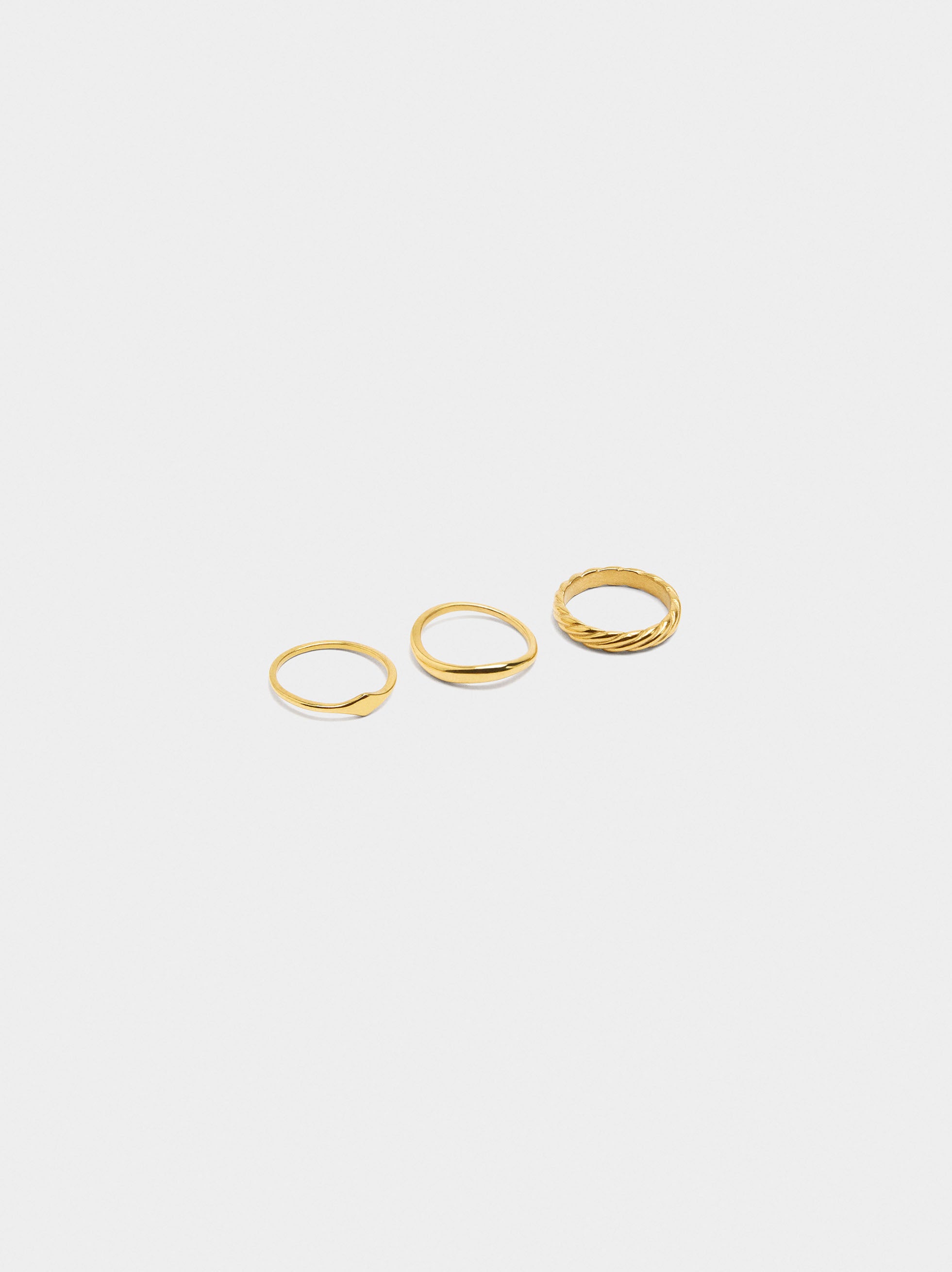 Set De Tres Pendientes - Acero Inoxidable