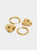 Aros Con Corazones - Acero Inoxidable