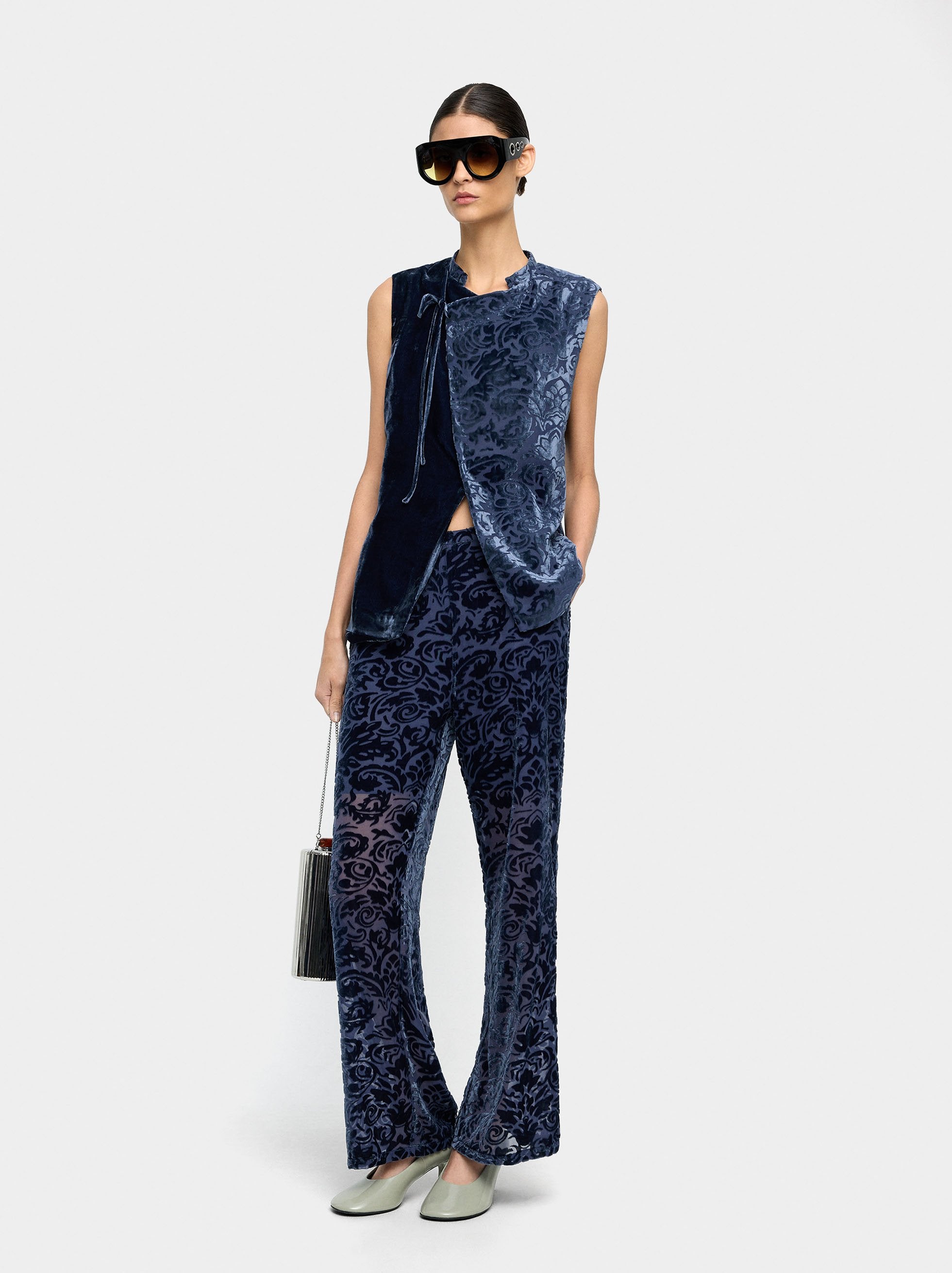 Pantalón Jacquard Semitransparente