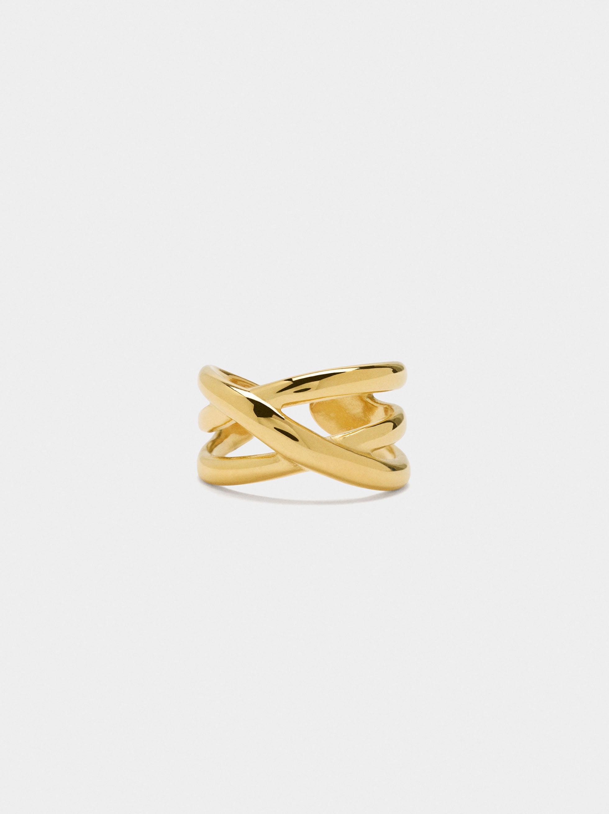 Anillo Triple Cruzado - Acero Inoxidable