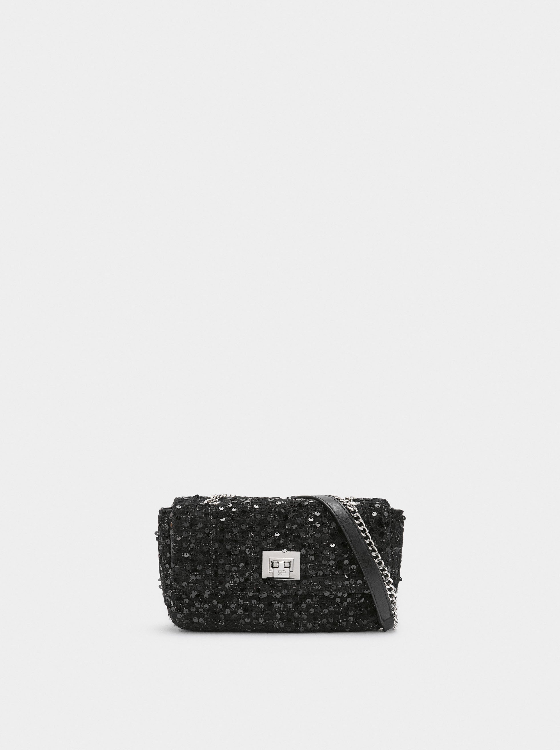 Bolso De Hombro Tweed