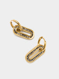 Aros Colgantes Con Cristales - Acero Inoxidable