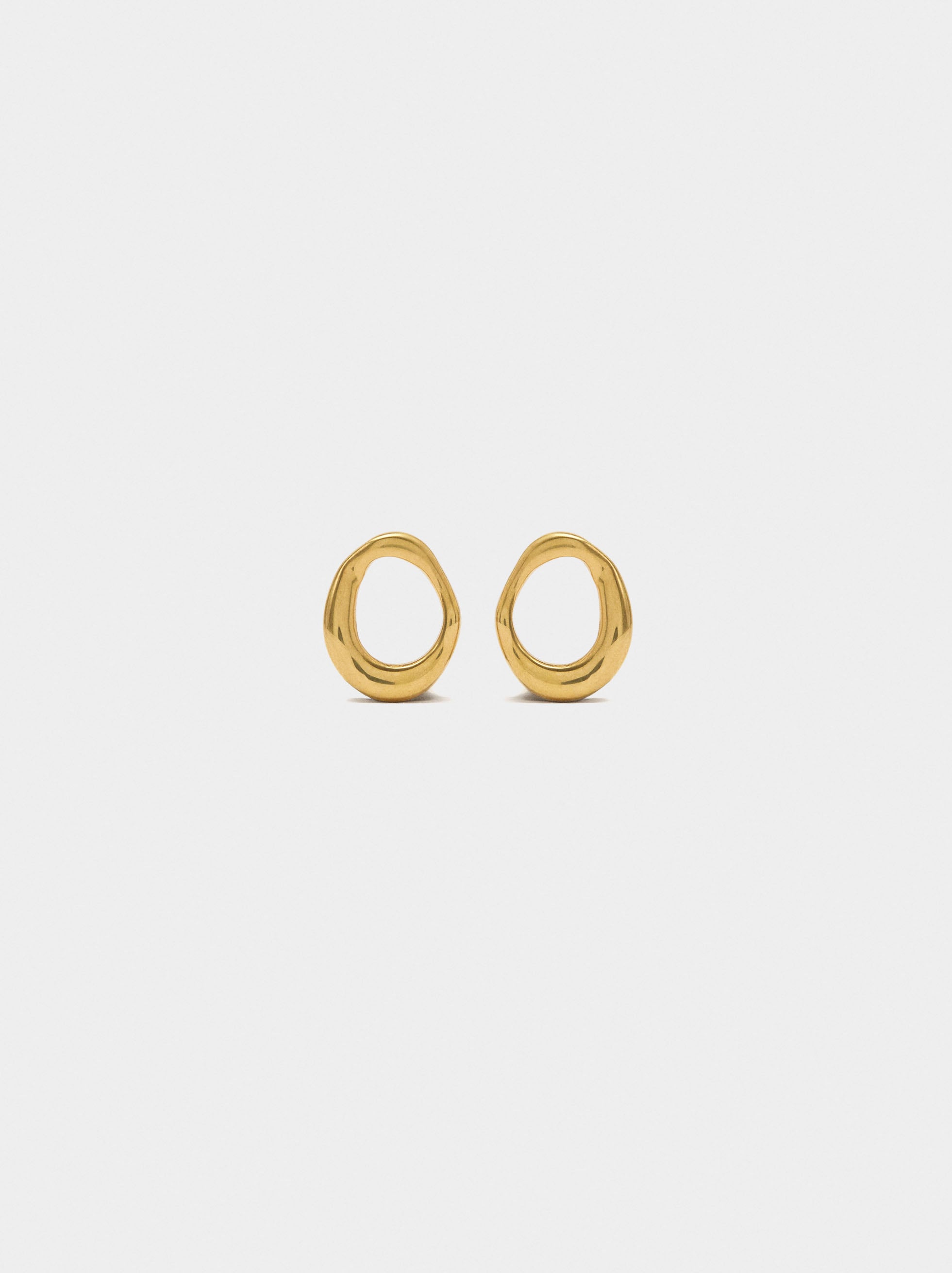 Pendientes Aros Irregulares - Acero Inoxidable