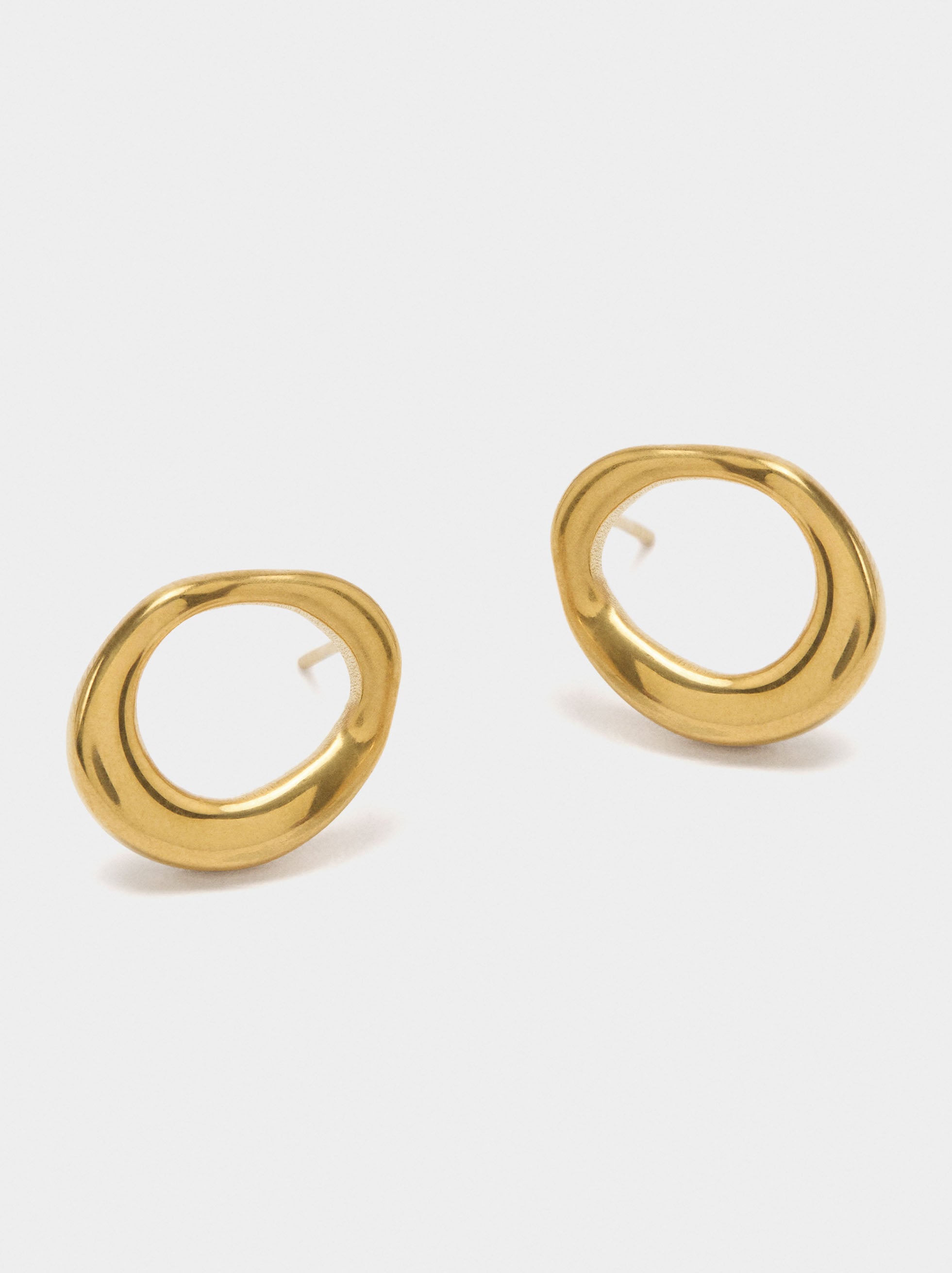 Pendientes Aros Irregulares - Acero Inoxidable