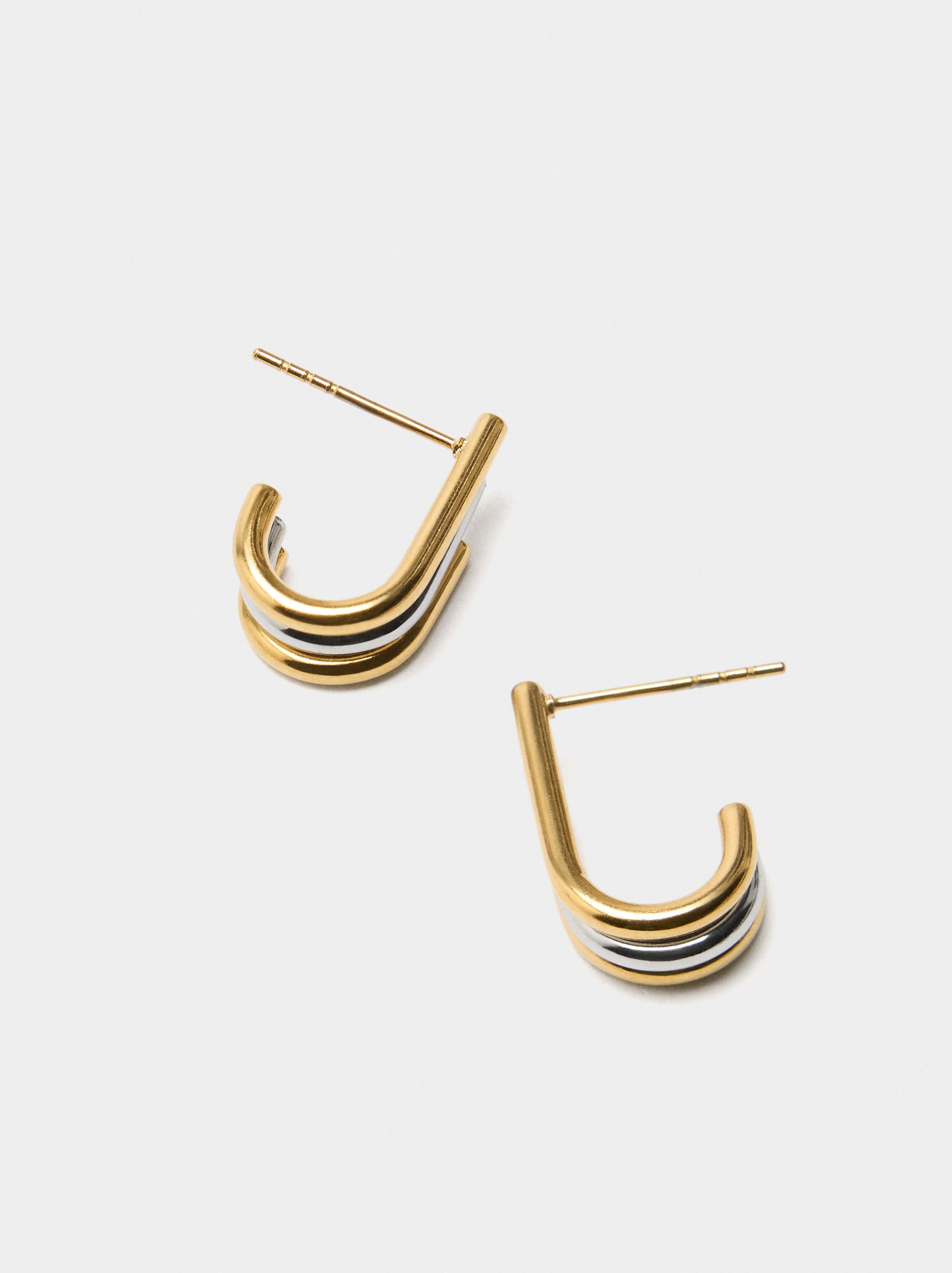 Pendientes Bicolor Degradé - Acero Inoxidable