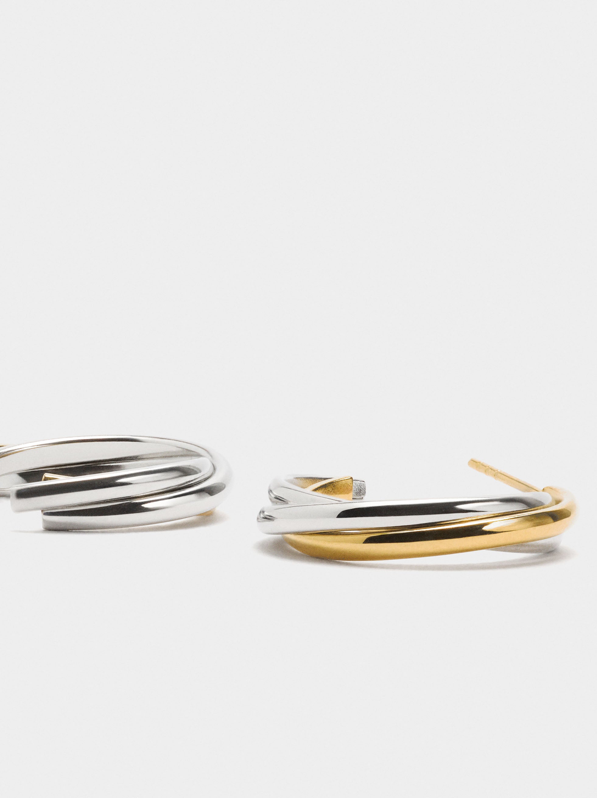 Aros Entrelazados Bicolor - Acero Inoxidable