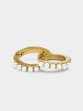 Aros Con Perlas - Acero Inoxidable