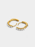 Aros Con Perlas - Acero Inoxidable