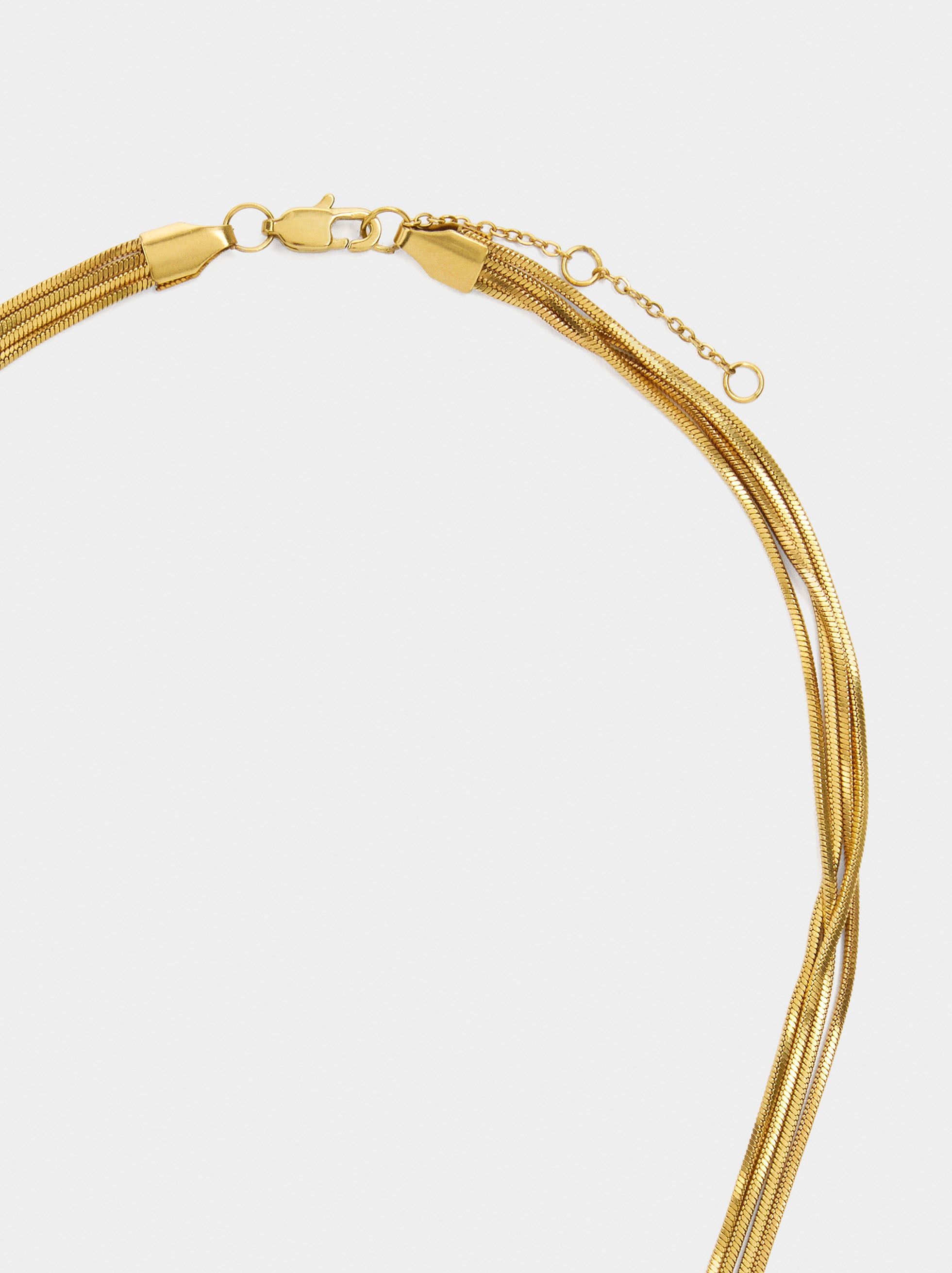 Multicollar Con Cadena De Serpiente - Acero Inoxidable