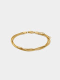 Pulsera Múltiple Cadena De Serpiente - Acero Inoxidable