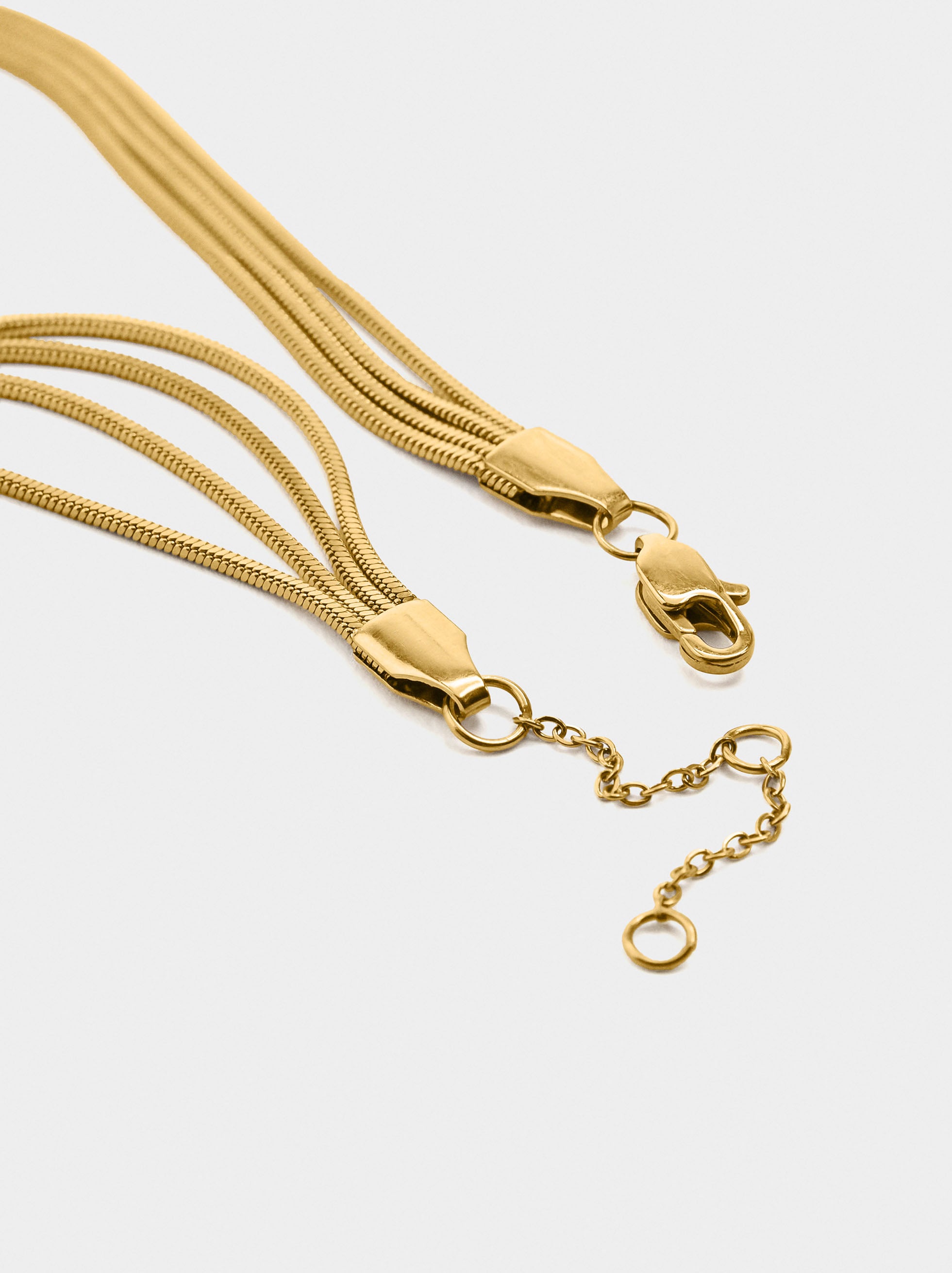 Pulsera Múltiple Cadena De Serpiente - Acero Inoxidable