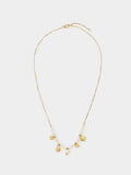 Collar Con Charms Y Perlas De Agua Dulce - Acero Inoxidable