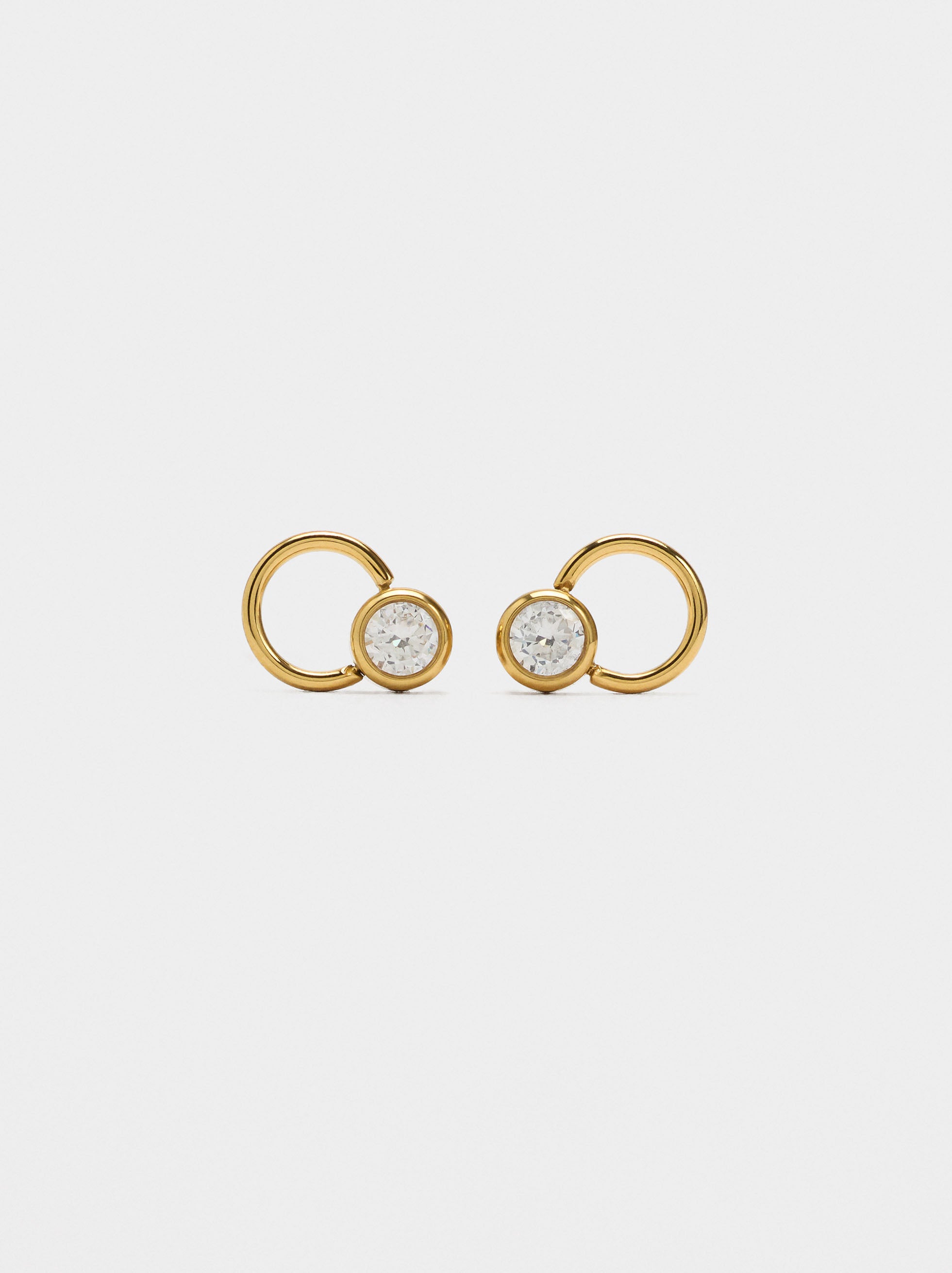 Pendientes Con Cristales - Acero Inoxidable