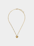 Collar De Eslabones Con Corazón - Acero Inoxidable