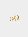 Set De Aros Dorados - Acero Inoxidable