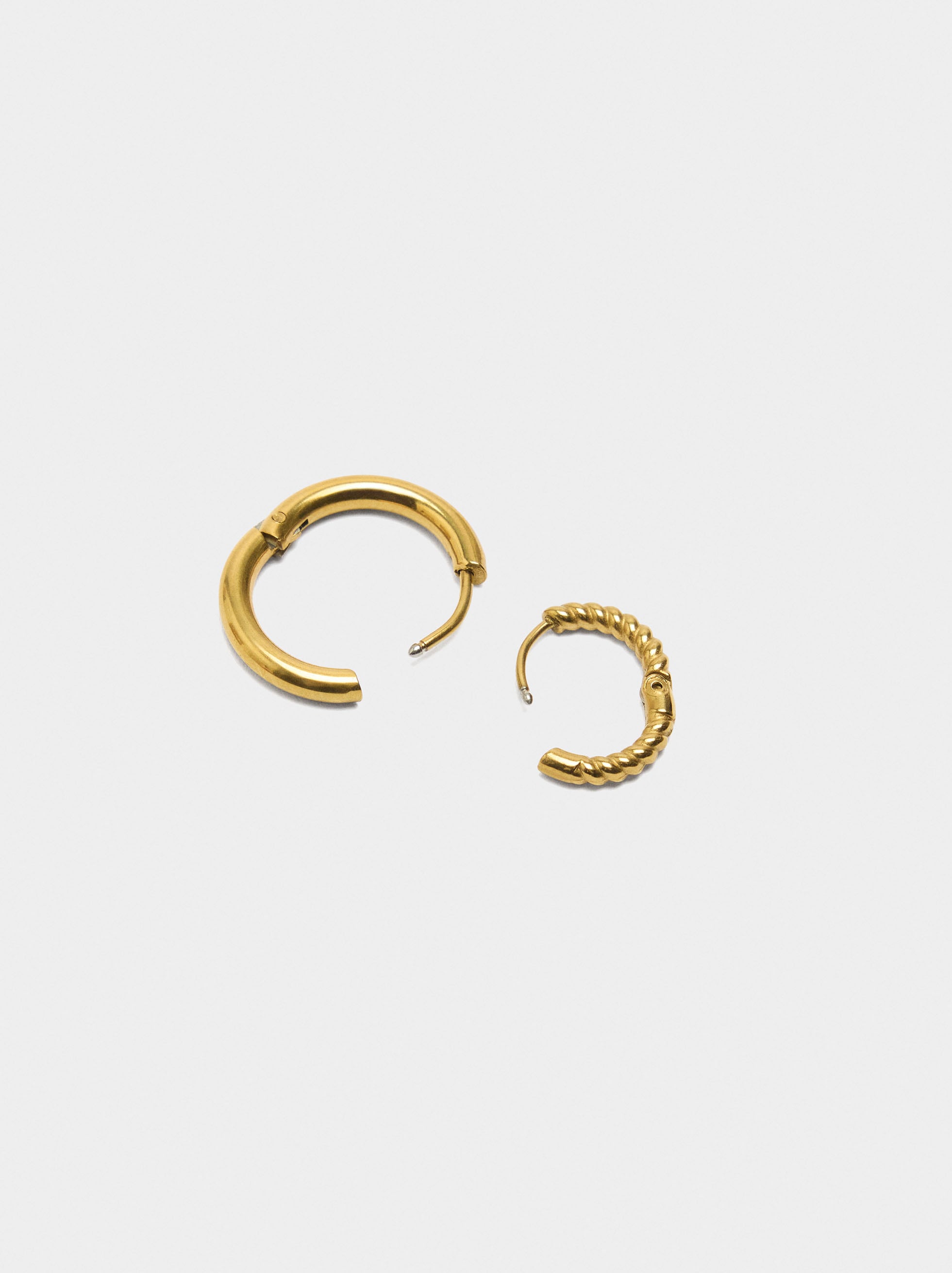 Set De Aros Dorados - Acero Inoxidable
