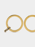 Aros Colgantes Con Cristales - Acero Inoxidable