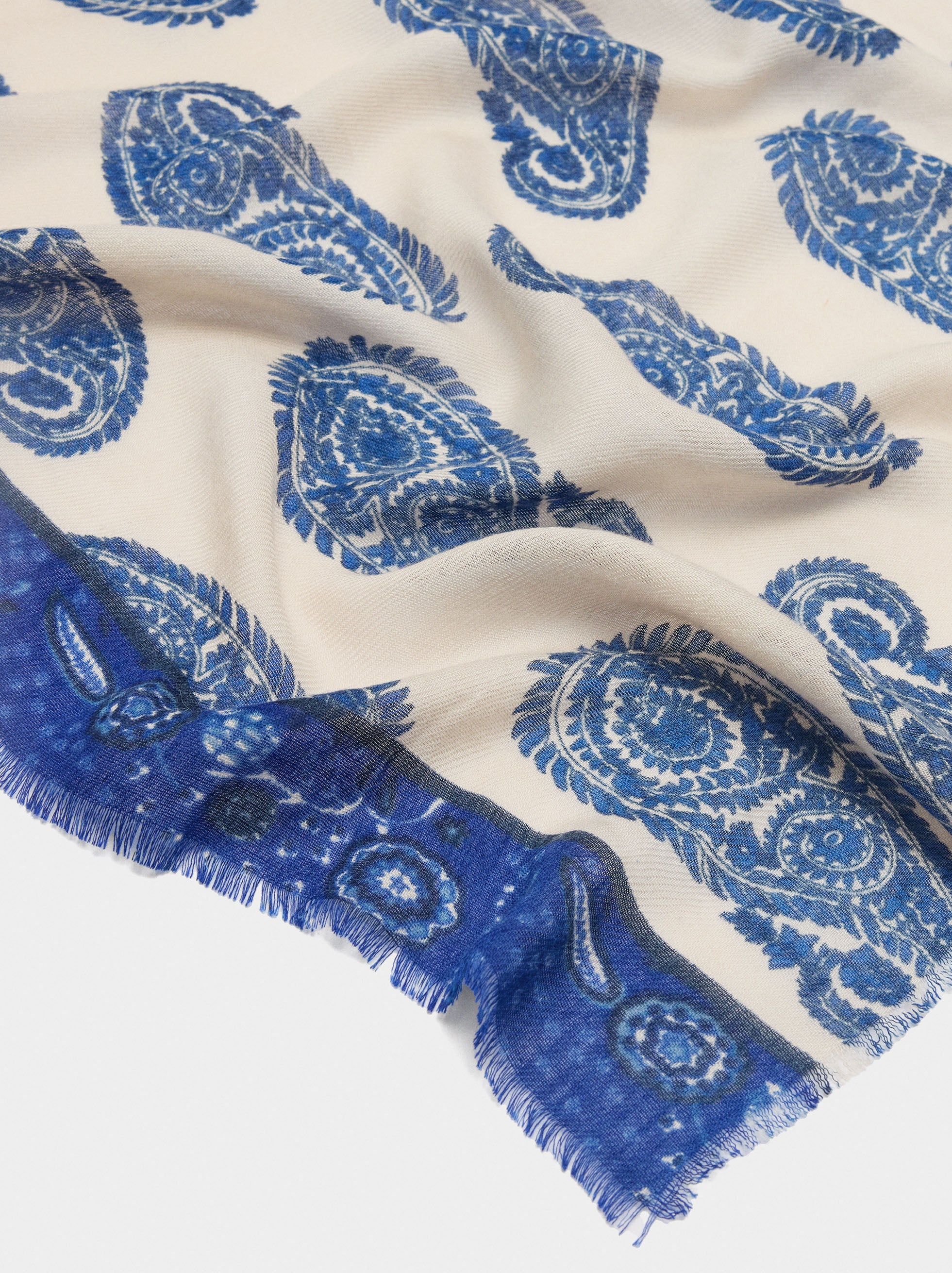Pañuelo Estampado Mezcla De Lana