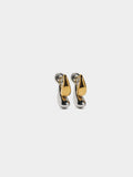 Pendientes Ear Jacket Gota Bicolor - Acero Inoxidable