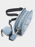 Bolso Bandolera Textura Suave Y Colgante