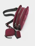 Bolso Bandolera Textura Suave Y Colgante