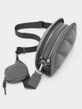 Bolso Bandolera Textura Suave Y Colgante