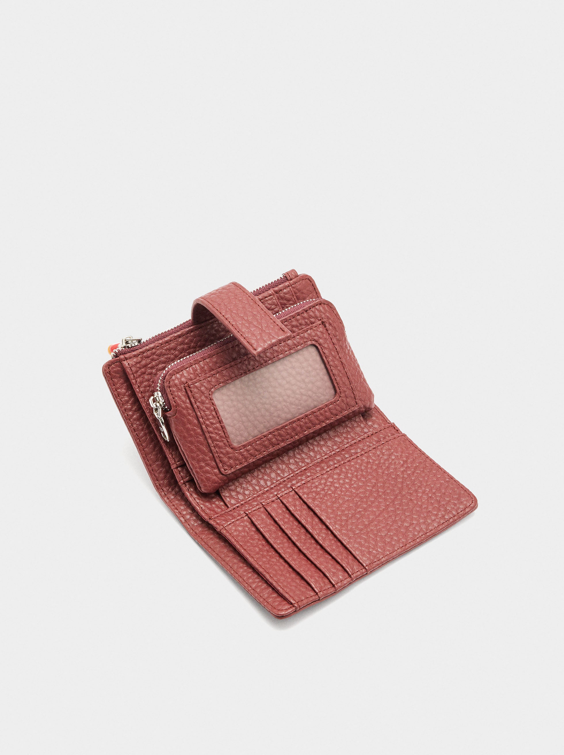 Cartera Con Textura  Efecto Doble M